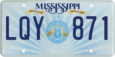 MS license plate LQY871