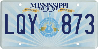 MS license plate LQY873