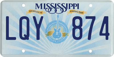 MS license plate LQY874