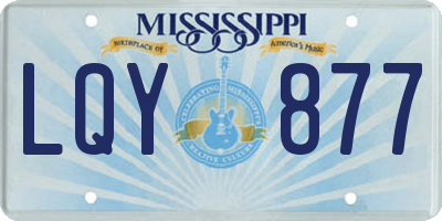 MS license plate LQY877