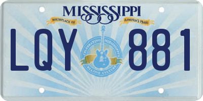 MS license plate LQY881