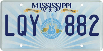 MS license plate LQY882