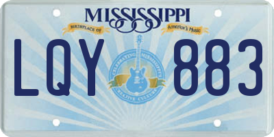MS license plate LQY883