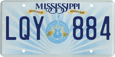 MS license plate LQY884