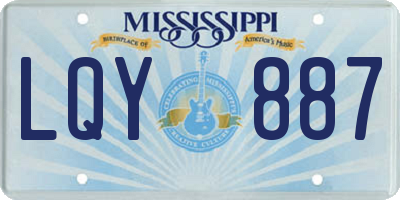 MS license plate LQY887