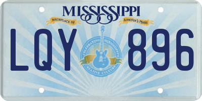 MS license plate LQY896