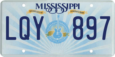 MS license plate LQY897