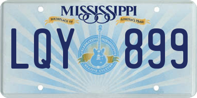 MS license plate LQY899