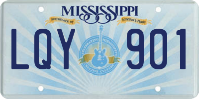 MS license plate LQY901