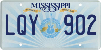 MS license plate LQY902