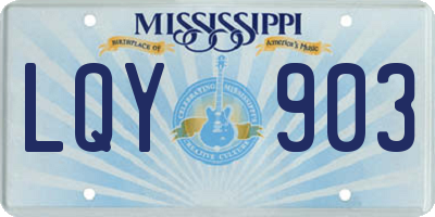 MS license plate LQY903