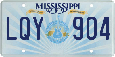 MS license plate LQY904