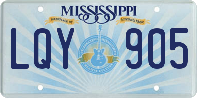 MS license plate LQY905