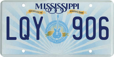 MS license plate LQY906