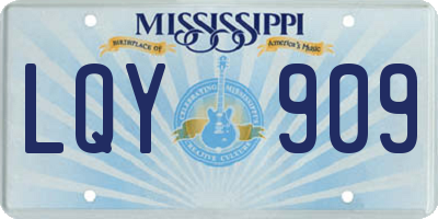 MS license plate LQY909