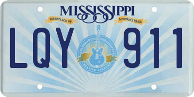 MS license plate LQY911
