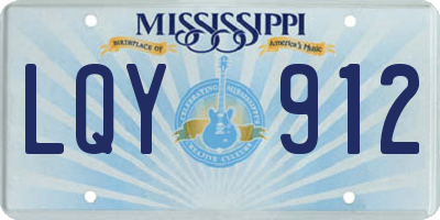 MS license plate LQY912