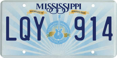 MS license plate LQY914
