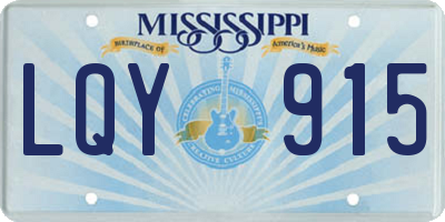 MS license plate LQY915