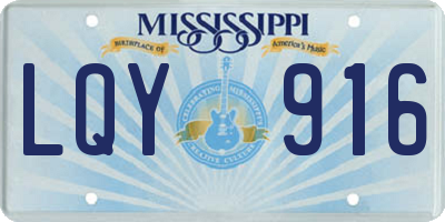 MS license plate LQY916