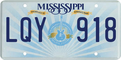 MS license plate LQY918