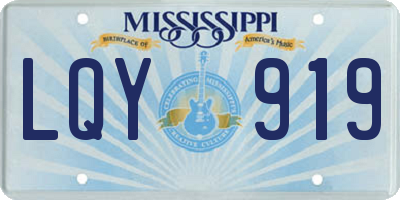 MS license plate LQY919
