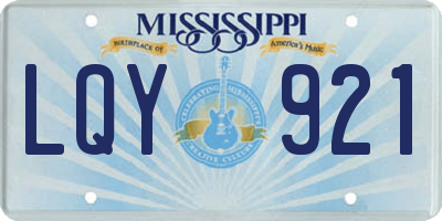 MS license plate LQY921