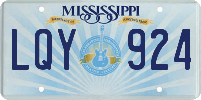 MS license plate LQY924