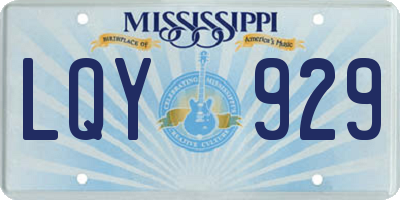 MS license plate LQY929