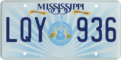 MS license plate LQY936