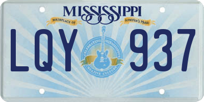 MS license plate LQY937
