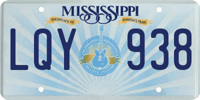 MS license plate LQY938