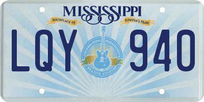 MS license plate LQY940