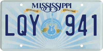 MS license plate LQY941