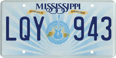 MS license plate LQY943