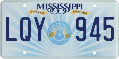 MS license plate LQY945