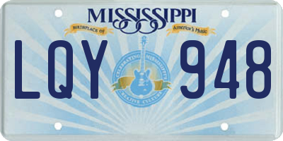 MS license plate LQY948
