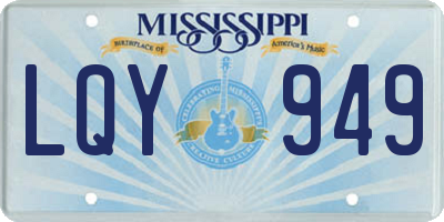 MS license plate LQY949