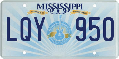 MS license plate LQY950