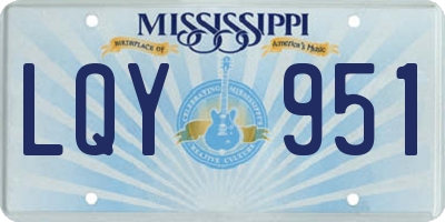 MS license plate LQY951