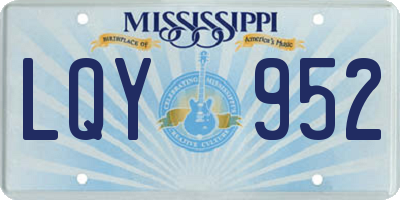 MS license plate LQY952