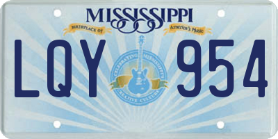 MS license plate LQY954