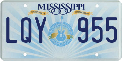 MS license plate LQY955
