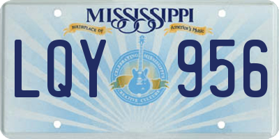 MS license plate LQY956