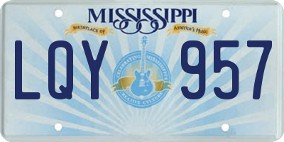 MS license plate LQY957