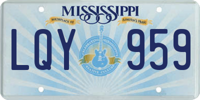 MS license plate LQY959