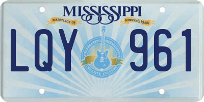 MS license plate LQY961