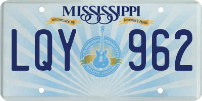 MS license plate LQY962