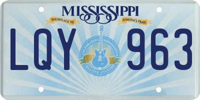 MS license plate LQY963