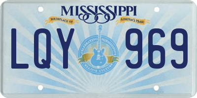 MS license plate LQY969